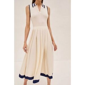 NWOT ALEXIS Off-White Midi Knit Ciele Shirt Dress